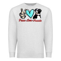 Oatmeal Heather Peace Love Aussie Premium Sweatshirt - Jasminsmagicworld