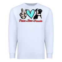 White Peace Love Aussie Premium Sweatshirt - Jasminsmagicworld