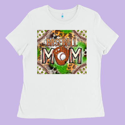 Baseball Mom Ladies Tee Designed By Cowhidedigitalart