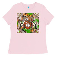 Bubblegum Pink Baseball Mom Ladies Tee - CowhideDigitalArt