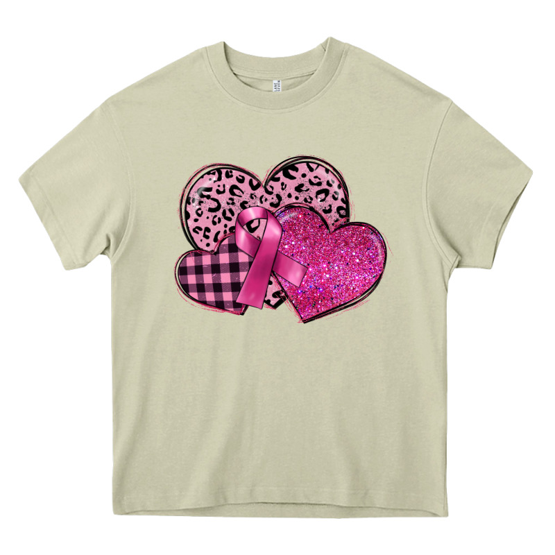 Breast Cancer Hearts Heavy Core Tee by FaDigitalArtStudio | Teevron