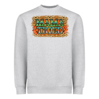 Heather Grey Leopard Floral Mama Tried Heavyweight Sweatshirt - Jasminsmagicworld