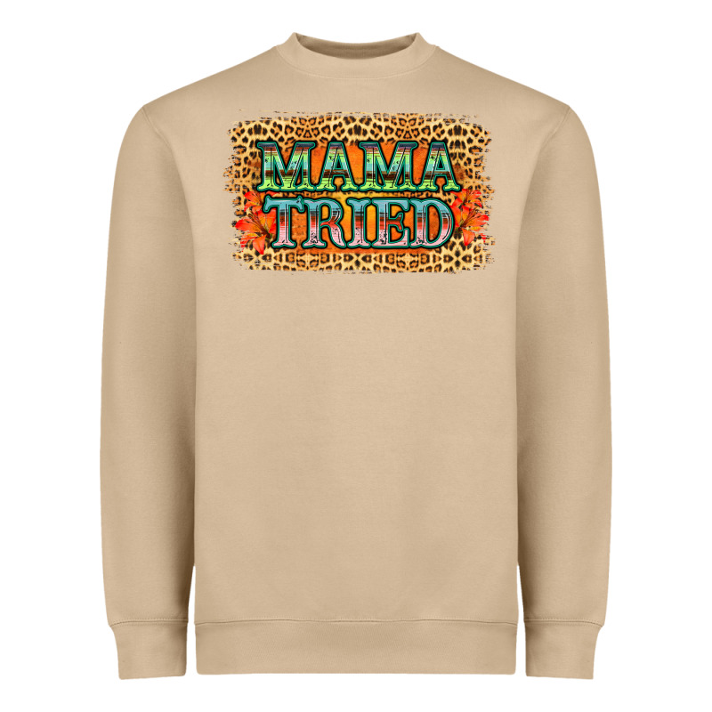 Leopard Floral Mama Tried Heavyweight Sweatshirt by Jasminsmagicworld | Teevron