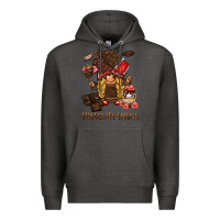 Charcoal Heather chocolate gnome Premium Hoodie - BarkalooDesign