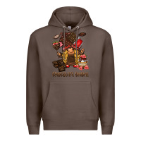 Coffee chocolate gnome Premium Hoodie - BarkalooDesign