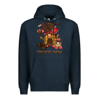 Navy chocolate gnome Premium Hoodie - BarkalooDesign