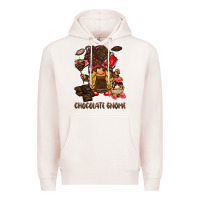Pale Pink chocolate gnome Premium Hoodie - BarkalooDesign