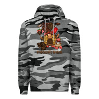 Slate Camo chocolate gnome Premium Hoodie - BarkalooDesign