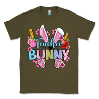 Army Green Easter Teacher bunny Classic Tee - OliviaCreatesArt
