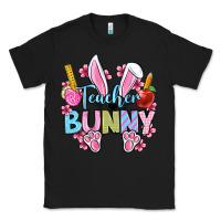 Black Easter Teacher bunny Classic Tee - OliviaCreatesArt