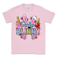 Bubblegum Pink Easter Teacher bunny Classic Tee - OliviaCreatesArt