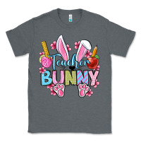Charcoal Heather Easter Teacher bunny Classic Tee - OliviaCreatesArt