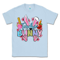 Dusty Blue Easter Teacher bunny Classic Tee - OliviaCreatesArt