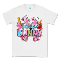 White Easter Teacher bunny Classic Tee - OliviaCreatesArt