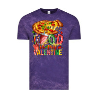 Cloud Purple Food Is My Valentine Vintage Tee - CowhideDigitalArt