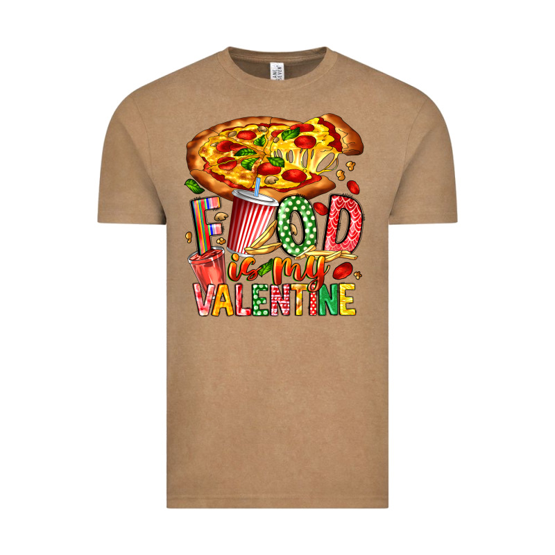 Food Is My Valentine Vintage Tee by CowhideDigitalArt | Teevron