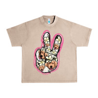 French Oak Jack Russel Peace Sign Urban Heavy Tee - Jasminsmagicworld