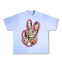 Jack Russel Peace Sign Urban Heavy Tee | Teevron