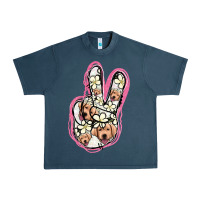 Midnight Navy Jack Russel Peace Sign Urban Heavy Tee - Jasminsmagicworld