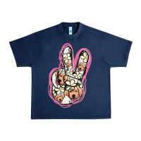 Navy Jack Russel Peace Sign Urban Heavy Tee - Jasminsmagicworld
