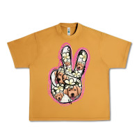 Peanut Butter Jack Russel Peace Sign Urban Heavy Tee - Jasminsmagicworld
