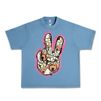 Pebble Blue Jack Russel Peace Sign Urban Heavy Tee - Jasminsmagicworld