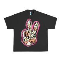 Pigment Black Jack Russel Peace Sign Urban Heavy Tee - Jasminsmagicworld