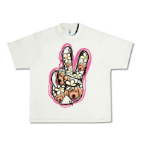 Pistachio Jack Russel Peace Sign Urban Heavy Tee - Jasminsmagicworld