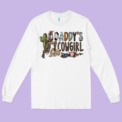 Daddy's Girl Long Sleeve Tee Designed By Sublimationcraftshop