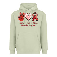 Matcha Peace Love Cure Multiple Myeloma Cancer Heavyweight Hoodie - Jasminsmagicworld
