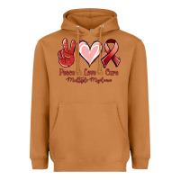 Meerkat Peace Love Cure Multiple Myeloma Cancer Heavyweight Hoodie - Jasminsmagicworld