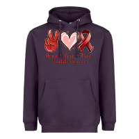 Plum Peace Love Cure Multiple Myeloma Cancer Heavyweight Hoodie - Jasminsmagicworld