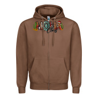 Chestnut western christmas mama claus sunflowers and cactus Zipper Hoodie - Jasminsmagicworld