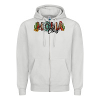 Western Christmas Mama Claus Sunflowers And Cactus Zipper Hoodie | Teevron