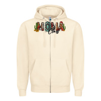 Sandshell western christmas mama claus sunflowers and cactus Zipper Hoodie - Jasminsmagicworld