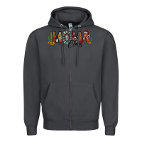 Smoke western christmas mama claus sunflowers and cactus Zipper Hoodie - Jasminsmagicworld