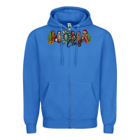 True Royal western christmas mama claus sunflowers and cactus Zipper Hoodie - Jasminsmagicworld
