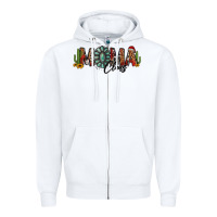 White western christmas mama claus sunflowers and cactus Zipper Hoodie - Jasminsmagicworld