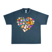 Midnight Navy Easter Love Urban Heavy Tee - CowhideDigitalArt