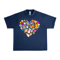 Navy Easter Love Urban Heavy Tee - CowhideDigitalArt