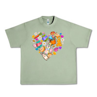 Oil Green Easter Love Urban Heavy Tee - CowhideDigitalArt