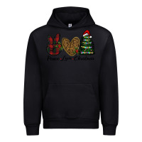 Black peace love christmas Urban Hoodie - RanaPortraitStore
