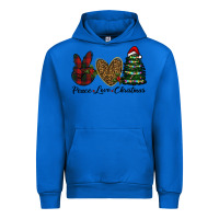 Cobalt peace love christmas Urban Hoodie - RanaPortraitStore