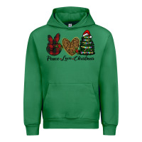 Emerald peace love christmas Urban Hoodie - RanaPortraitStore