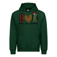 Forest Green peace love christmas Urban Hoodie - RanaPortraitStore