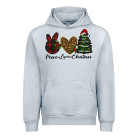 Heather Grey peace love christmas Urban Hoodie - RanaPortraitStore