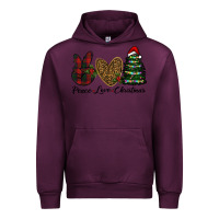 Mauve Wine peace love christmas Urban Hoodie - RanaPortraitStore