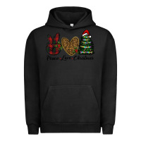 Pigment Black peace love christmas Urban Hoodie - RanaPortraitStore