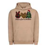 Pigment Burro peace love christmas Urban Hoodie - RanaPortraitStore