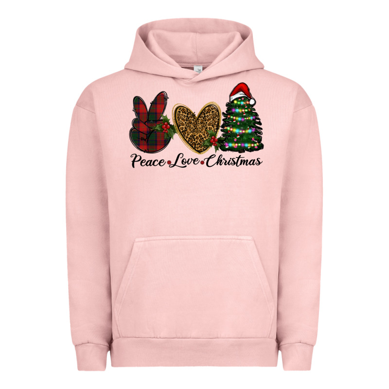 Peace Love Christmas Urban Hoodie by RanaPortraitStore | Teevron